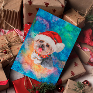 Cartes Pour Fêtes Annuelles Térrier du Yorkshire Race de chien Noël