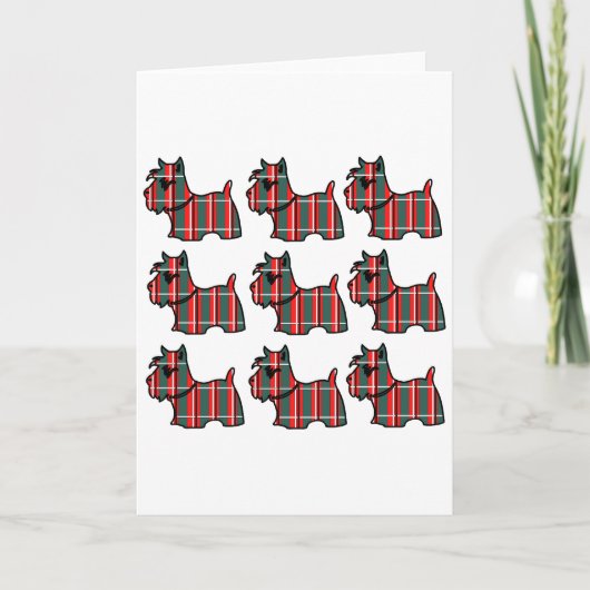 CARTES POUR FÊTES ANNUELLES TERRIER ÉCOSSAIS (Devant)