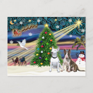 Cartes Pour Fêtes Annuelles Terriers magiques de Noël (deux)