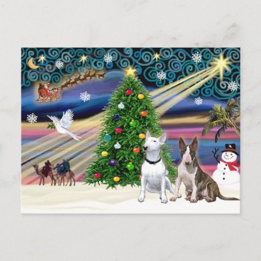 Cartes Pour Fêtes Annuelles Terriers magiques de Noël (deux) (Devant)