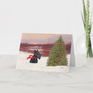 Cartes Pour Fêtes Annuelles Tervueren écossais en hiver