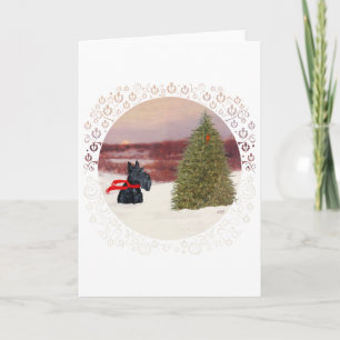 Cartes Pour Fêtes Annuelles Tervueren écossais en hiver