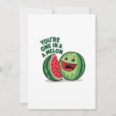 Cartes Pour Fêtes Annuelles T'es unique comme un melon (Devant)