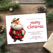 Cartes Pour Fêtes Annuelles Testy Claus funny custom Christmas greeting card