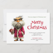 Cartes Pour Fêtes Annuelles Testy Santa custom cartoon Christmas greeting card (Devant)