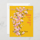 Cartes Pour Fêtes Annuelles Têt Chúc Msubstantig Năm Mớ i Happy New Year Xuân (Devant / Derrière)