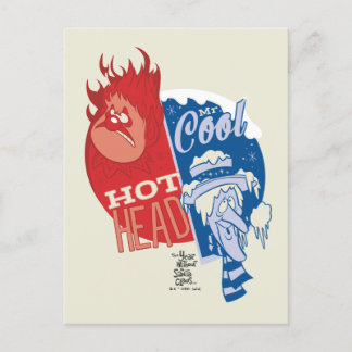 Cartes Pour Fêtes Annuelles Tête brûlée de Heat Miser et Mr Cool de Snow Miser