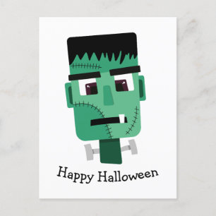 Cartes Pour Fêtes Annuelles Tête de monstre de Frankenstein