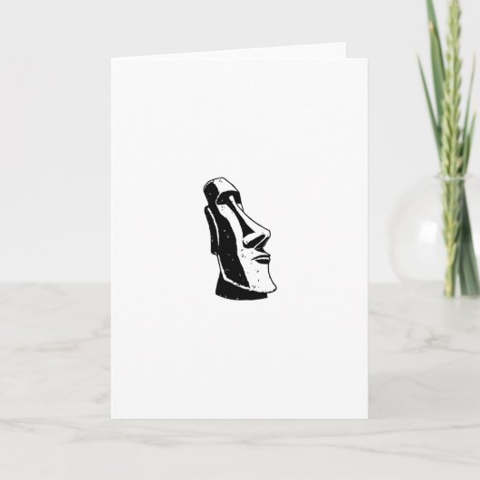 Cartes Pour Fêtes Annuelles Tête d'île de Pâques (Devant)