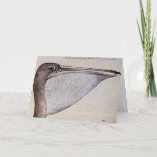 Cartes Pour Fêtes Annuelles Tête d'un pélican Brown
