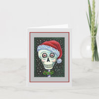 TÊTE MORTE PÈRE NOËL SKULL, HUMOUR SKELETON DE NOË