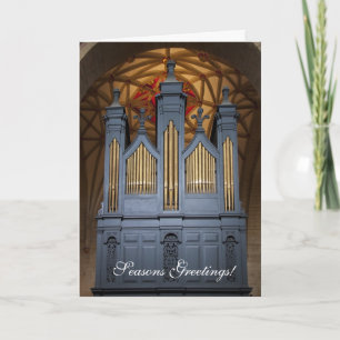 Cartes Pour Fêtes Annuelles Tewkesbury Abbey organ Christmas card