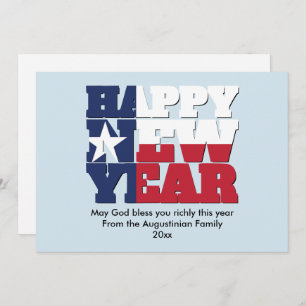 Cartes Pour Fêtes Annuelles Texan patriotique HEUREUX NOUVELLE ANNÉE