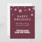 Cartes Pour Fêtes Annuelles Texas A&M San Antonio (Devant / Derrière)