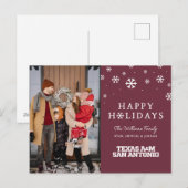 Cartes Pour Fêtes Annuelles Texas A&M San Antonio (Devant / Derrière)