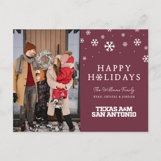 Cartes Pour Fêtes Annuelles Texas A&M San Antonio (Devant)
