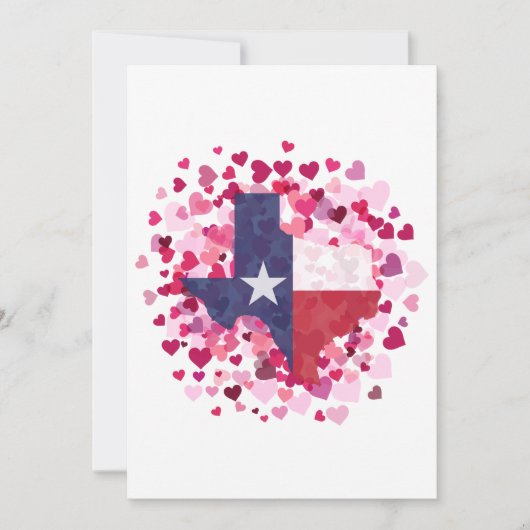Cartes Pour Fêtes Annuelles Texas dans un champ de cœurs - Saint-Valentin (Devant)