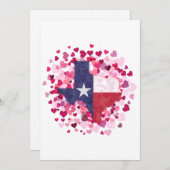 Cartes Pour Fêtes Annuelles Texas dans un champ de cœurs - Saint-Valentin (Devant / Derrière)