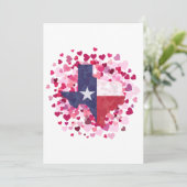 Cartes Pour Fêtes Annuelles Texas dans un champ de cœurs - Saint-Valentin (Debout devant)