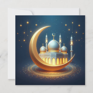 Cartes Pour Fêtes Annuelles Texte de vœux personnalisable Eid Moubarak