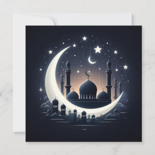Cartes Pour Fêtes Annuelles Texte de vœux personnalisable Eid Moubarak