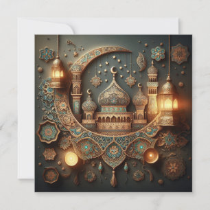 Cartes Pour Fêtes Annuelles Texte de vœux personnalisable pour l'Eid Moubarak 
