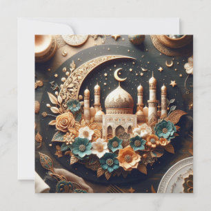 Cartes Pour Fêtes Annuelles Texte de vœux personnalisable pour l'Eid Moubarak