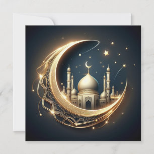 Cartes Pour Fêtes Annuelles Texte de vœux personnalisable pour l'Eid Moubarak