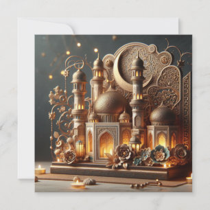 Cartes Pour Fêtes Annuelles Texte de vœux personnalisable pour l'Eid Moubarak 