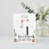 Cartes Pour Fêtes Annuelles Texte et photo simple et élégant | Enregistrer La  (Debout devant)