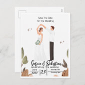 Cartes Pour Fêtes Annuelles Texte et photo simple et élégant | Enregistrer La  (Devant / Derrière)