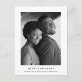 Cartes Pour Fêtes Annuelles Texte et photo simple et élégant | Joyeux Noël (Devant)