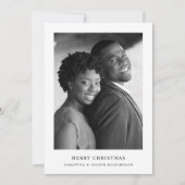 Cartes Pour Fêtes Annuelles Texte et photo simple et élégant | Joyeux Noël (Devant)