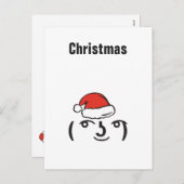 Cartes Pour Fêtes Annuelles Texte fait sur commande de Memes Troll Emoji de (Devant / Derrière)