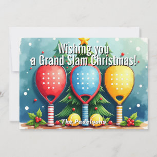 Cartes Pour Fêtes Annuelles 🎾🎄Texte personnalisé, Bataille de neige de Smash
