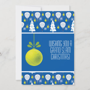 Cartes Pour Fêtes Annuelles 🎾🎄Texte personnalisé, Padel-ing dans la neige !