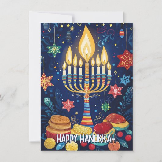 Cartes Pour Fêtes Annuelles Texte personnalisé Salutations du Festival lumineu (Devant)