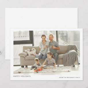 Cartes Pour Fêtes Annuelles Texte photo moderne minimaliste de Noël Personnali
