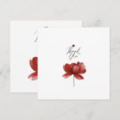 Cartes Pour Fêtes Annuelles Thank You, Heart A Quiet Thank You Gratitude in Bl (Devant / Derrière)