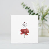 Cartes Pour Fêtes Annuelles Thank You, Heart A Quiet Thank You Gratitude in Bl (Debout devant)