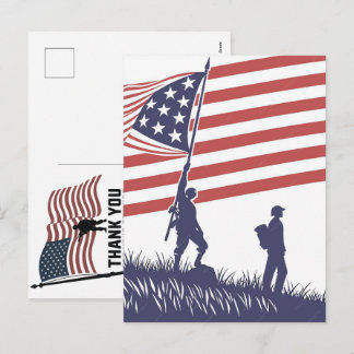 Cartes Pour Fêtes Annuelles Thank You Veterans American Flag Memorial Day