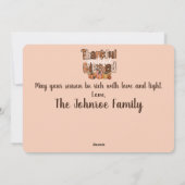 Cartes Pour Fêtes Annuelles Thankful, Grateful, Blessed – Autumn Typography (Dos)