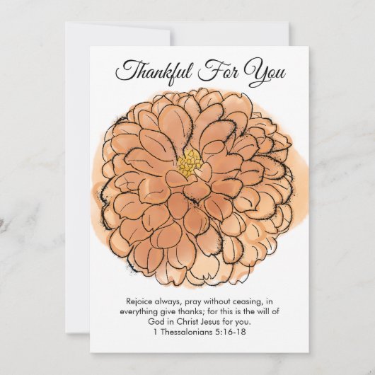 Cartes Pour Fêtes Annuelles Thankful Greeting Card (Devant)