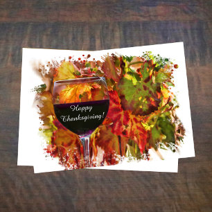 Cartes Pour Fêtes Annuelles Thankgiving avec Vine Fall Vineyard Amusement