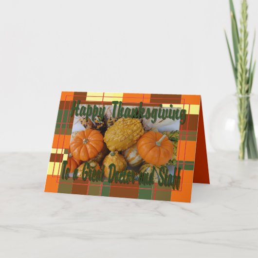 Cartes Pour Fêtes Annuelles Thankgiving Card (Devant)