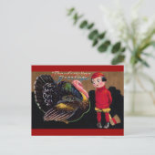 Cartes Pour Fêtes Annuelles Thankgiving vintage (Debout devant)