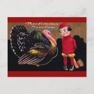 Cartes Pour Fêtes Annuelles Thankgiving vintage