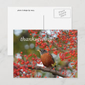 Cartes Pour Fêtes Annuelles thanksgiving (Devant / Derrière)