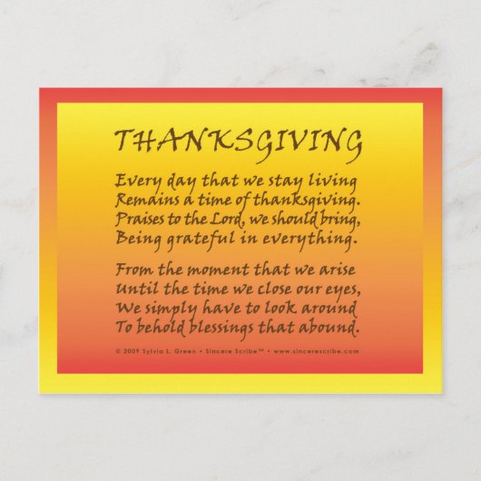 Cartes Pour Fêtes Annuelles Thanksgiving (Devant)