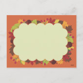 Cartes Pour Fêtes Annuelles Thanksgiving (Dos)